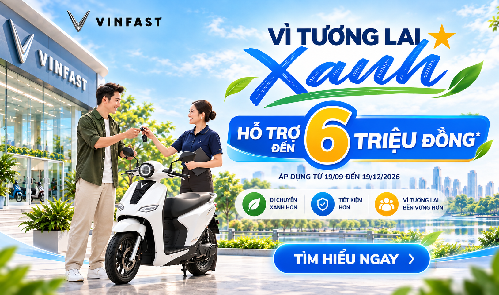 Chuyển sang xe máy điện VinFast nhận hỗ trợ đến 6 triệu đồng